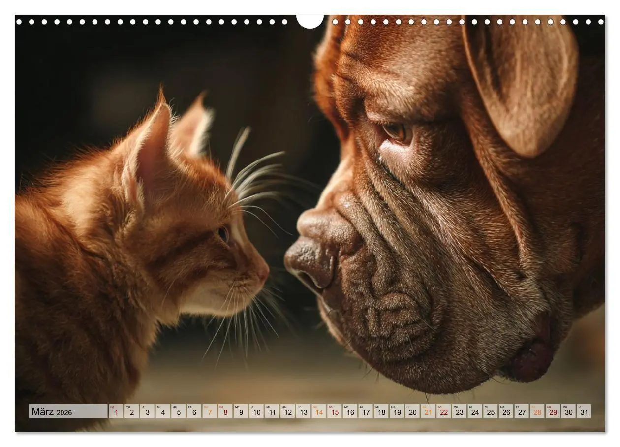 Bild: 9783516653236 | Hund und Katze - Tierische Freunde (Wandkalender 2026 DIN A3 quer),...