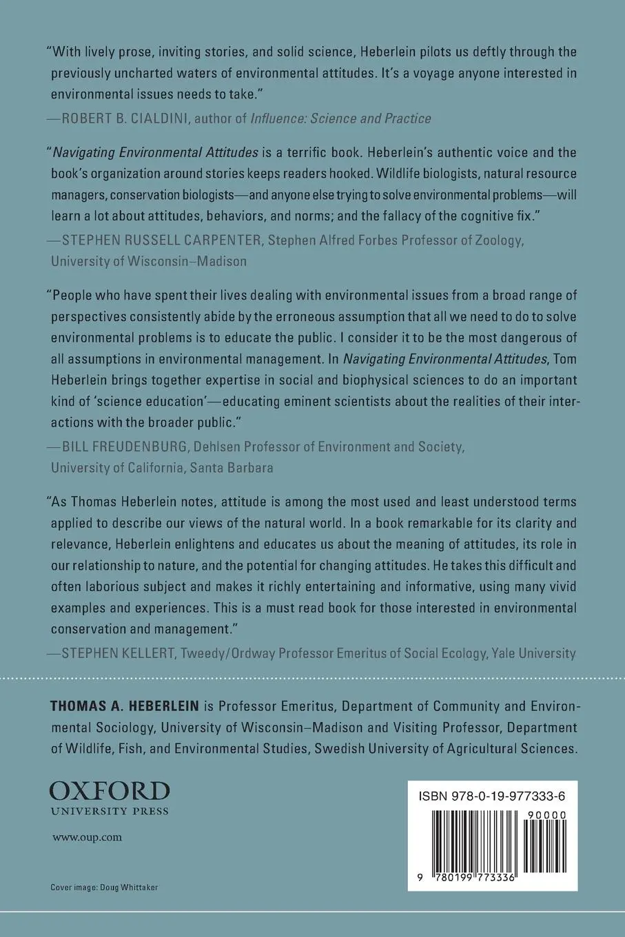 Rückseite: 9780199773336 | Navigating Environmental Attitudes | Thomas A. Heberlein | Taschenbuch