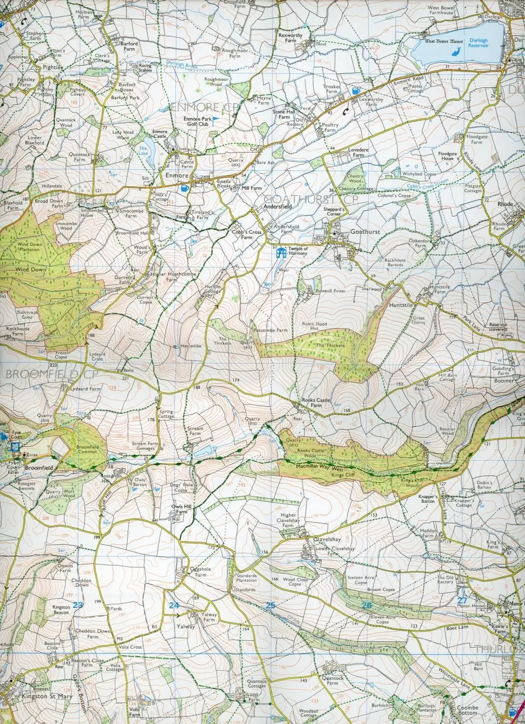Bild: 9780319243336 | Quantock Hills and Bridgwater | Ordnance Survey | (Land-)Karte | 2015