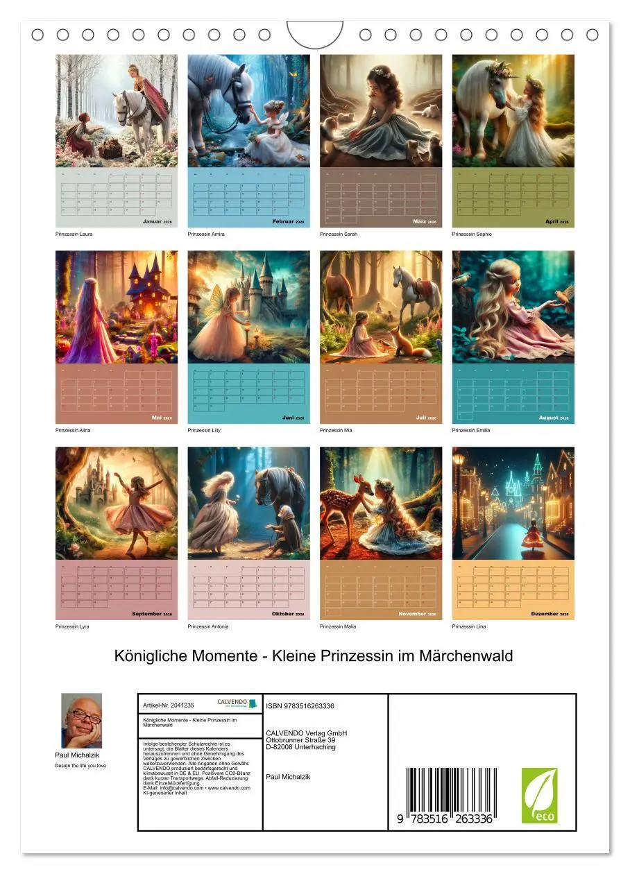 Bild: 9783516263336 | Königliche Momente - Kleine Prinzessin im Märchenwald (Wandkalender...