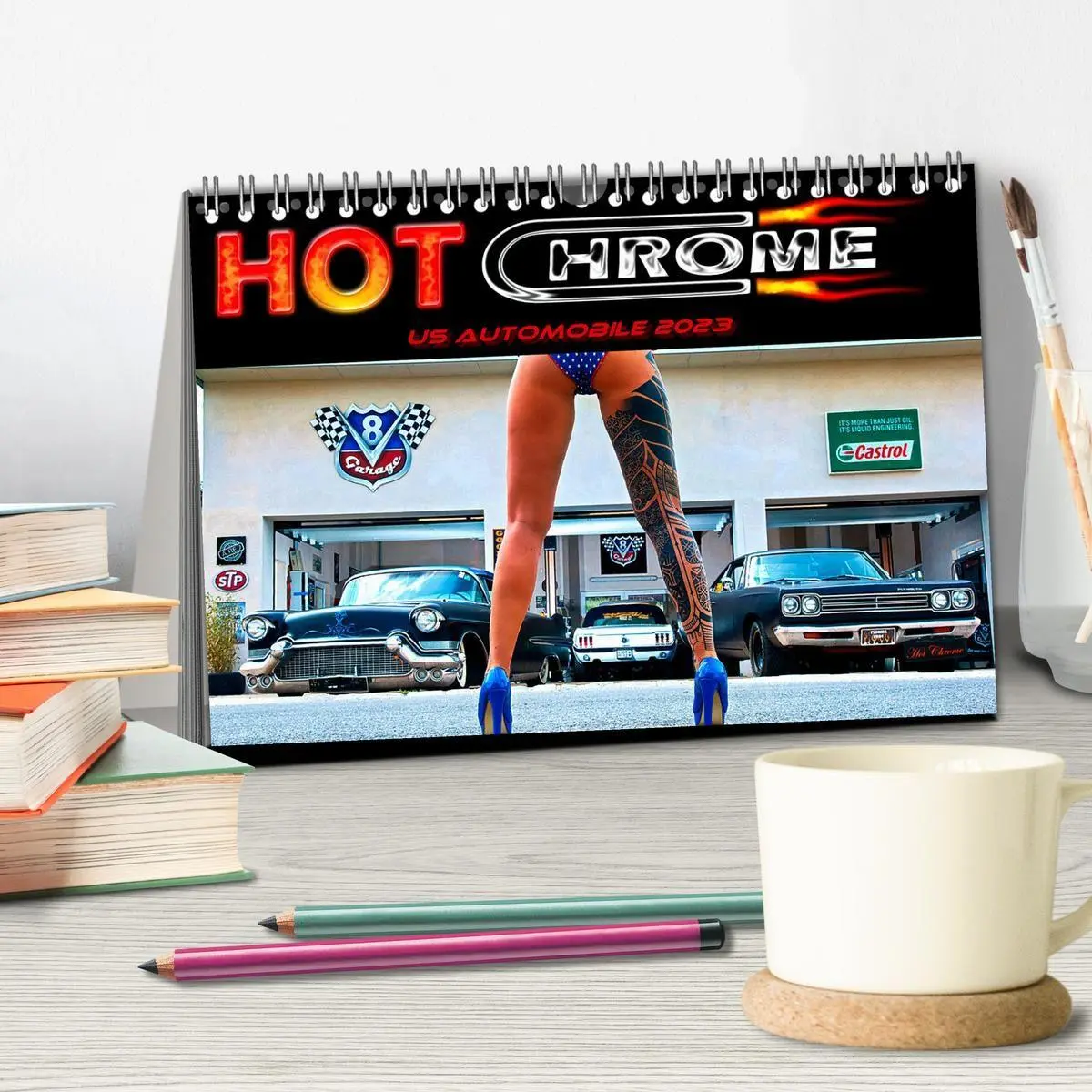 Bild: 9783569353336 | Hot Chrome US Automobile (Tischkalender 2027 DIN A5 quer), CALVENDO...