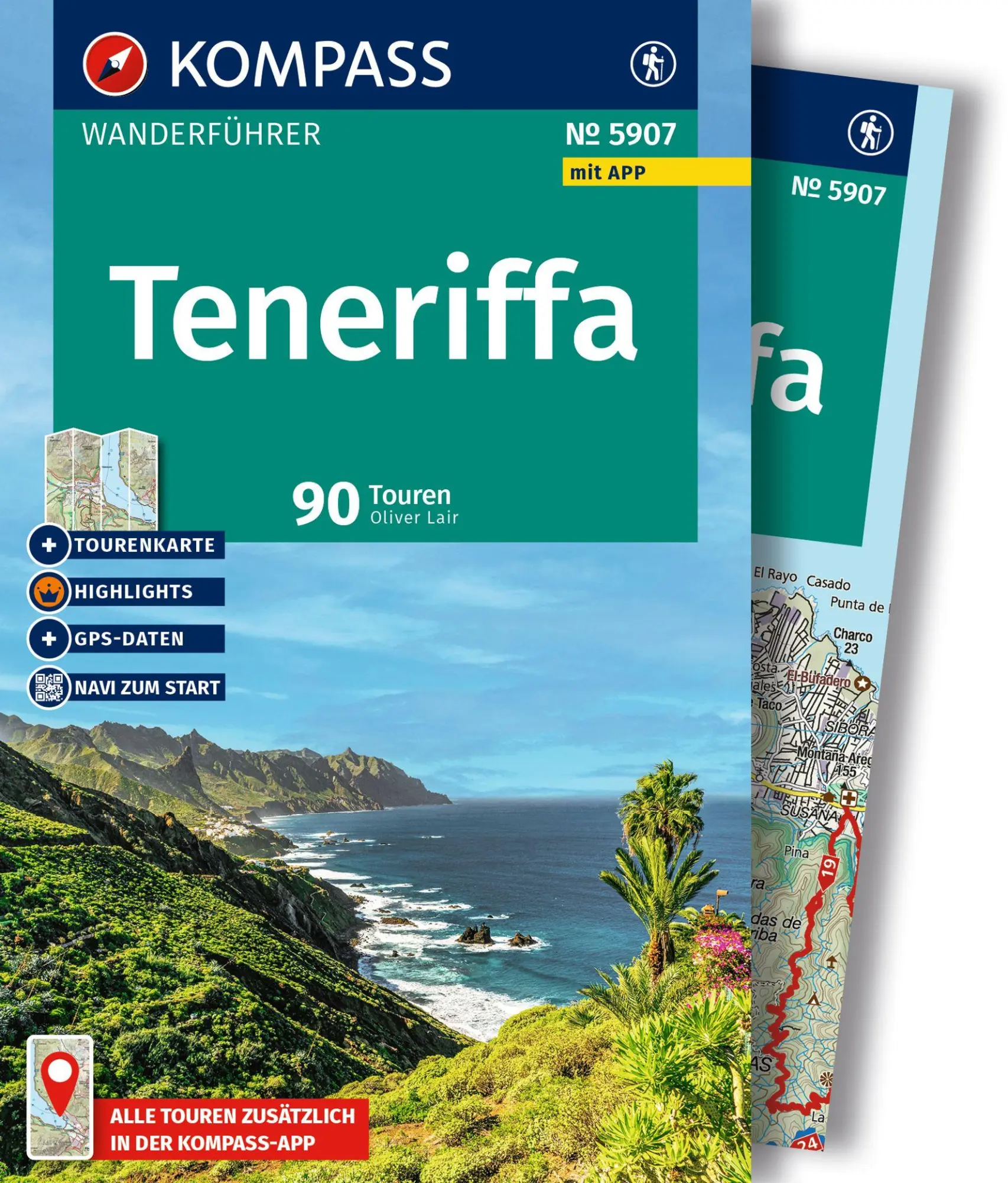 Cover: 9783991543336 | KOMPASS Wanderführer Teneriffa, 90 Touren mit Extra-Tourenkarte | Lair