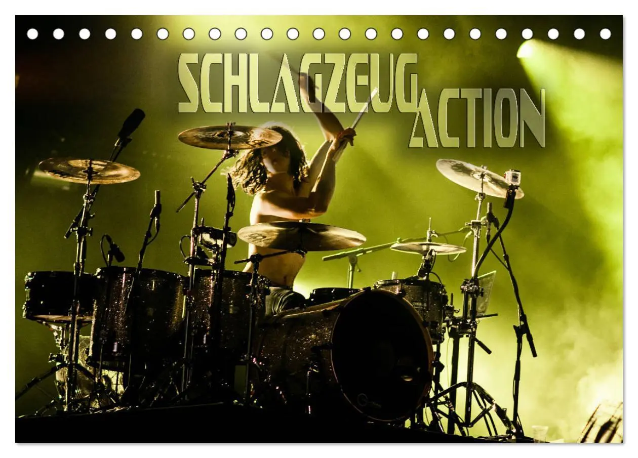 Cover: 9783457923436 | Schlagzeug Action (Tischkalender 2026 DIN A5 quer), CALVENDO...