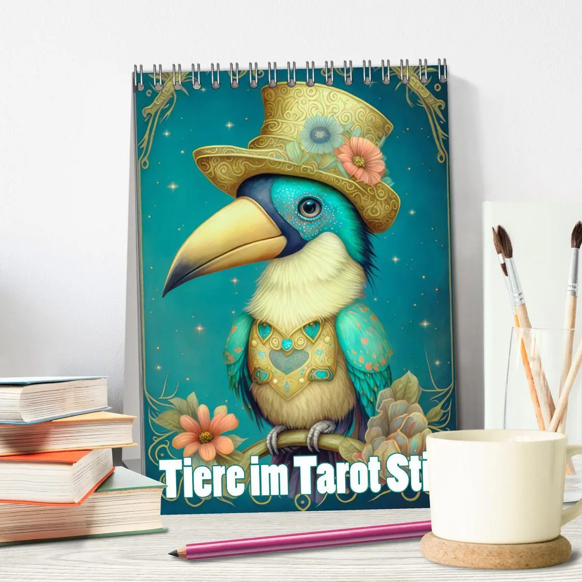 Bild: 9783516323436 | Tiere im Tarot Stil (Tischkalender 2026 DIN A5 hoch), CALVENDO...
