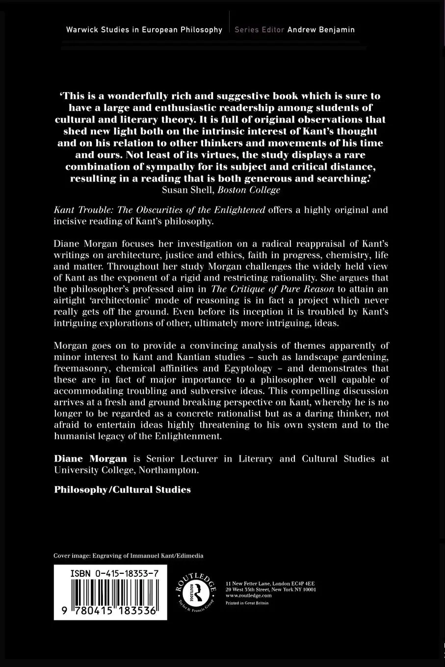 Rückseite: 9780415183536 | Kant Trouble | Obscurities of the Enlightened | Diane Morgan | Buch
