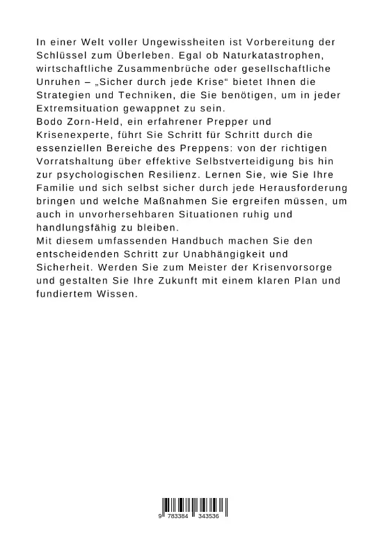 Bild: 9783384343536 | Sicher durch jede Krise | Strategien und Techniken für Prepper | Buch