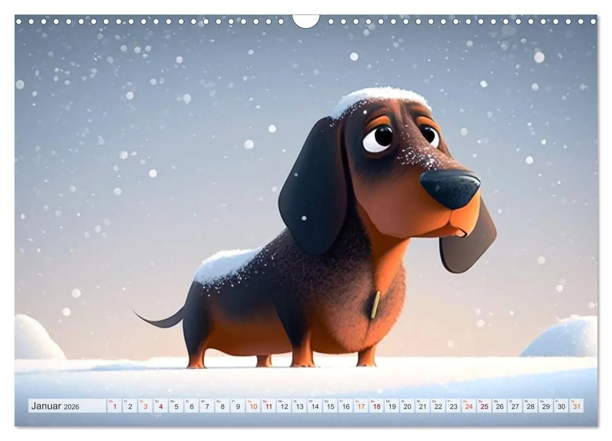 Bild: 9783457533536 | Comic Hunde (Wandkalender 2026 DIN A3 quer), CALVENDO Monatskalender
