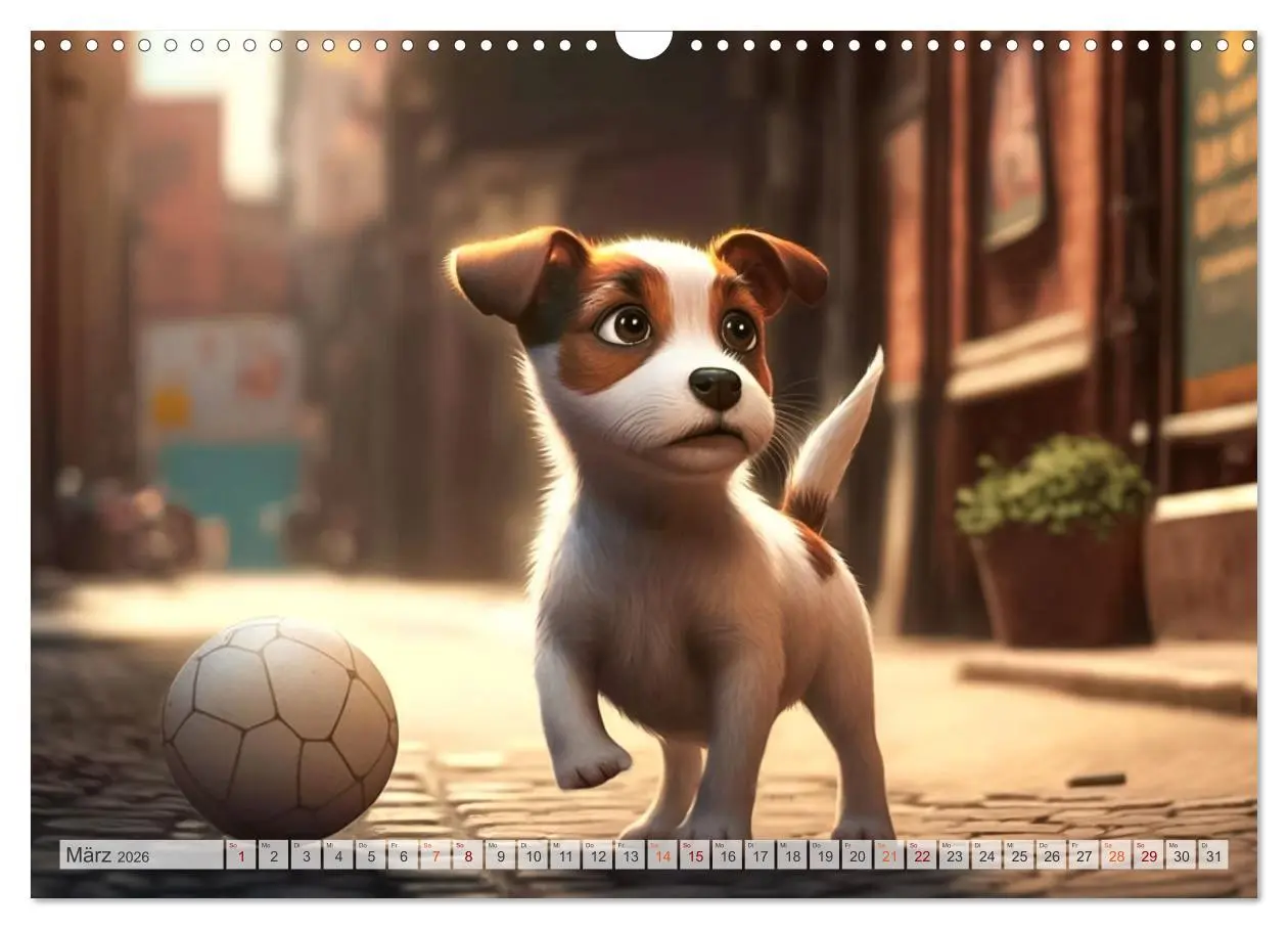 Bild: 9783457533536 | Comic Hunde (Wandkalender 2026 DIN A3 quer), CALVENDO Monatskalender