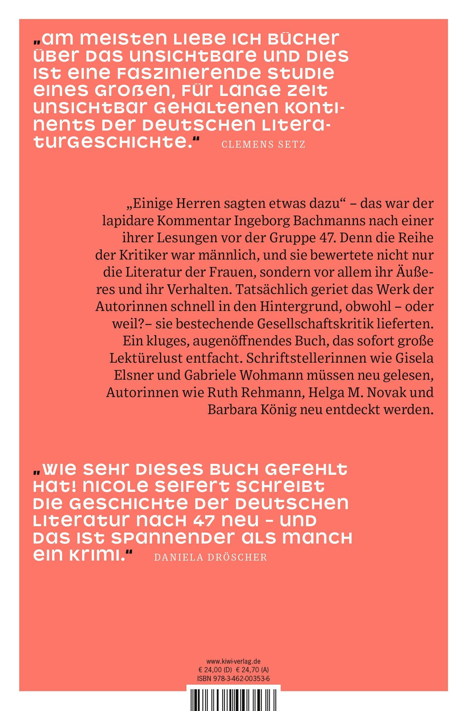Rückseite: 9783462003536 | "Einige Herren sagten etwas dazu" | Die Autorinnen der Gruppe 47