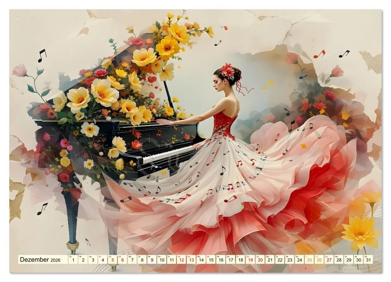 Bild: 9783516623536 | Piano der Träume (Wandkalender 2026 DIN A3 quer), CALVENDO...