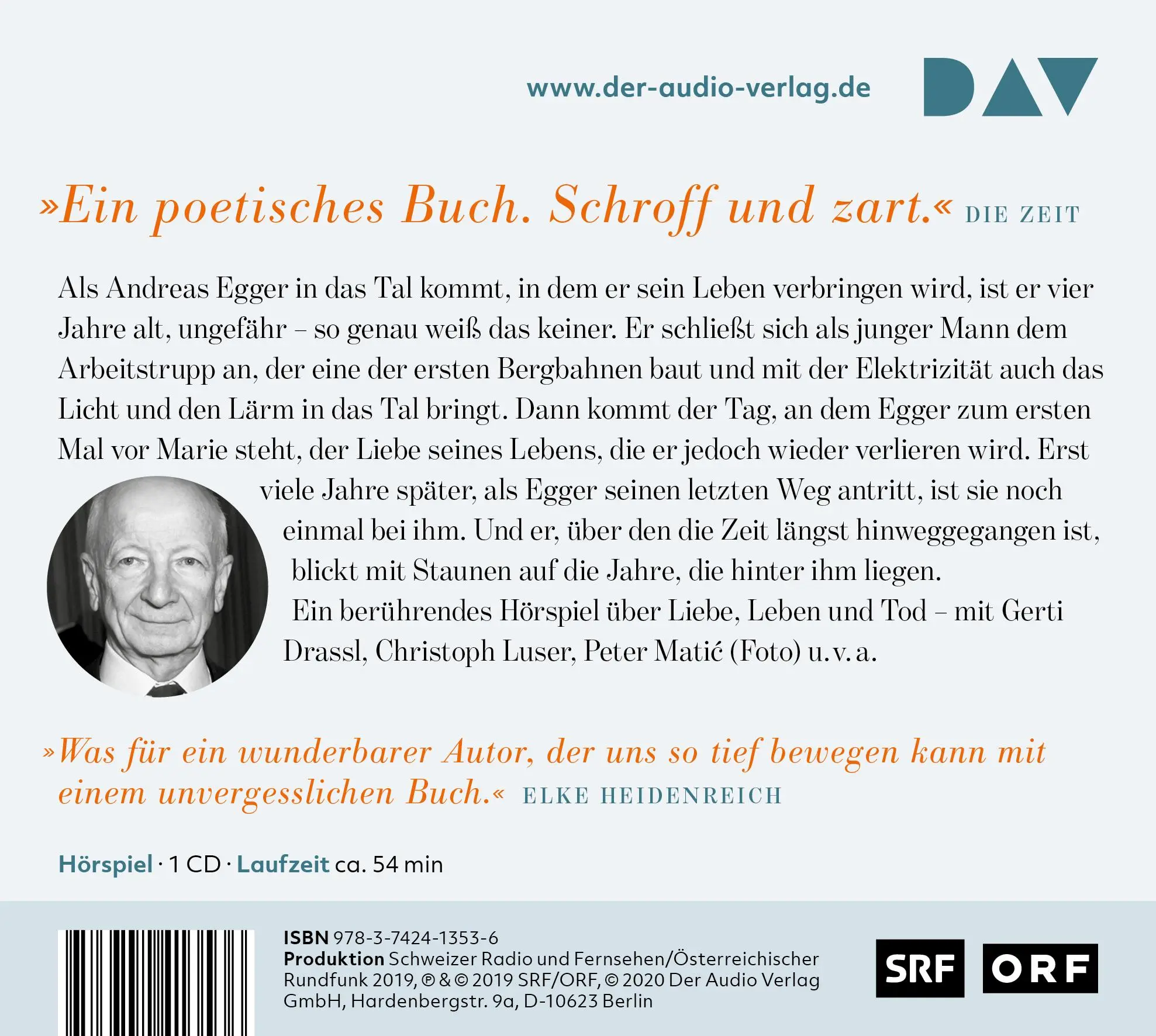 Rückseite: 9783742413536 | Ein ganzes Leben | Robert Seethaler | Audio-CD | 54 Min. | Deutsch