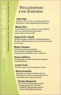 Cover: 9783801503536 | Hannoversche Schriften / Hannoversche Schriften | Oskar Negt (u. a.)