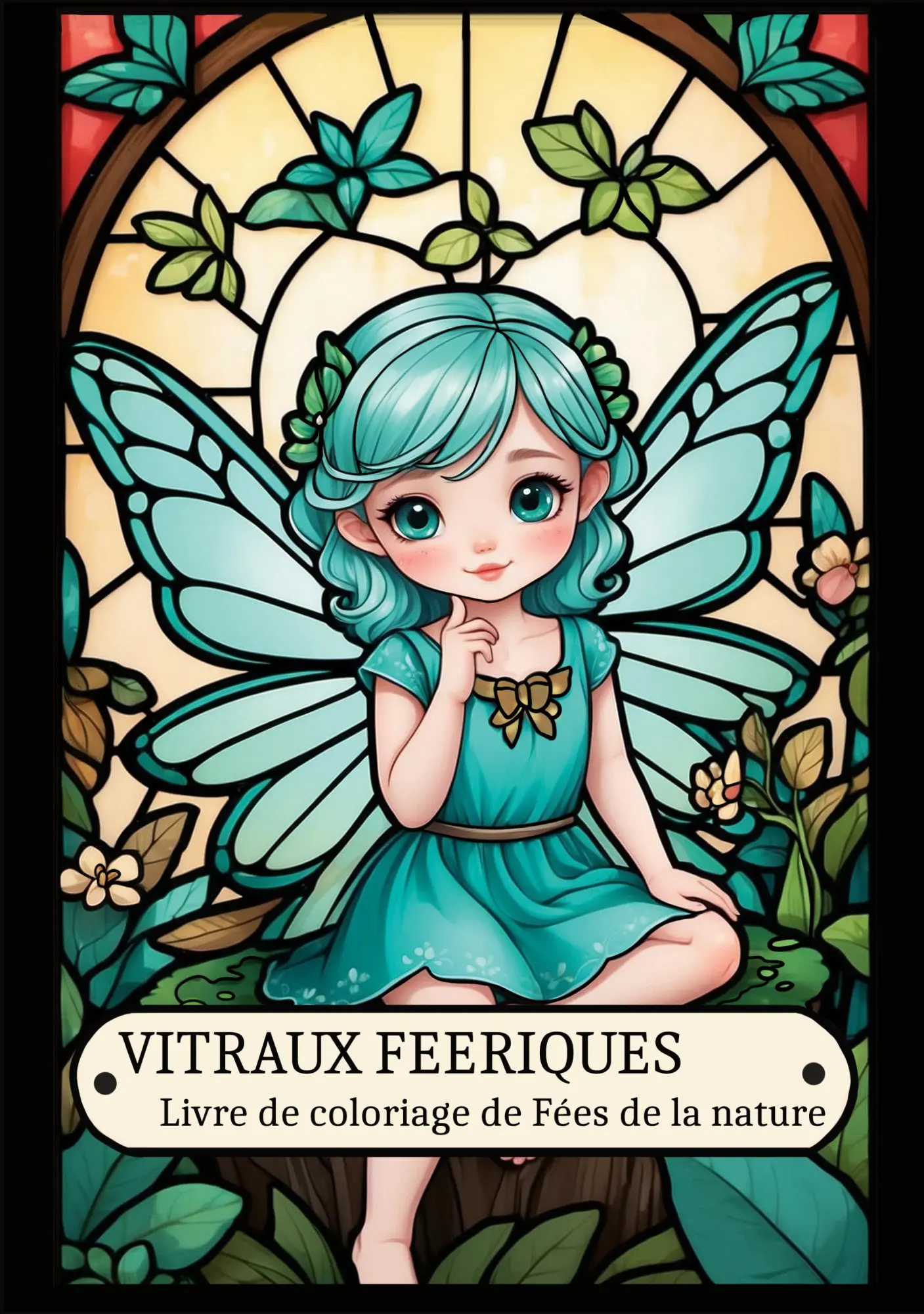 Cover: 9782322503636 | Vitraux feeriques | Livre de coloriage de Fées de la nature | R | Buch