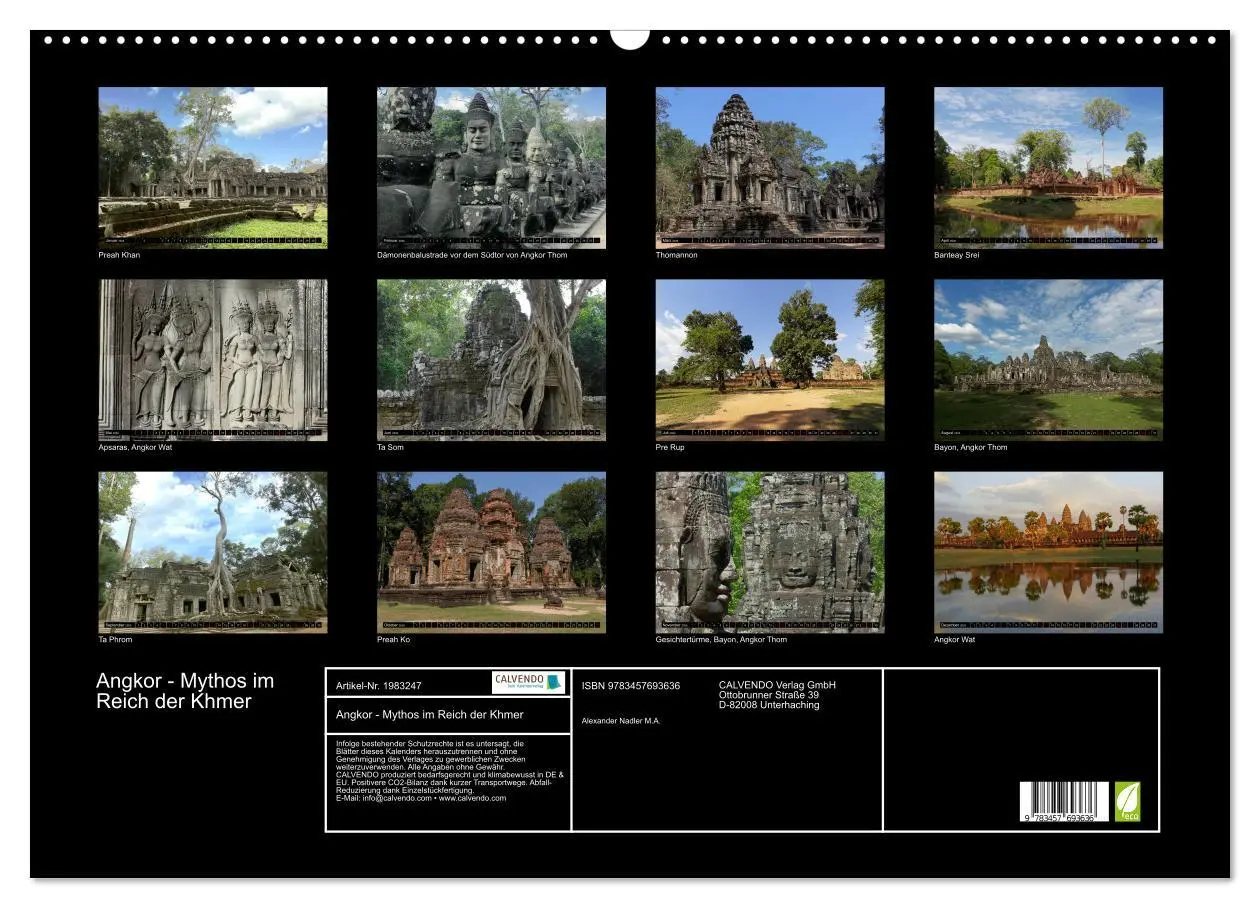 Bild: 9783457693636 | Angkor - Mythos im Reich der Khmer (Wandkalender 2026 DIN A2 quer),...