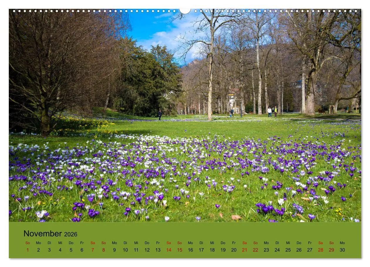 Bild: 9783457833636 | Kurpark Baden-Baden (Wandkalender 2026 DIN A2 quer), CALVENDO...