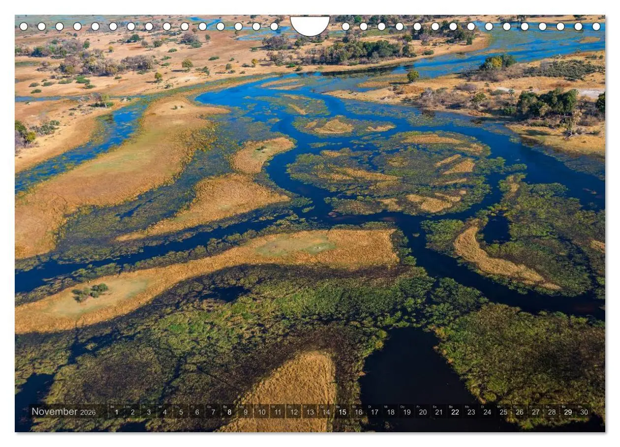 Bild: 9783516093636 | Okavango - Das Delta von oben (Wandkalender 2026 DIN A4 quer),...