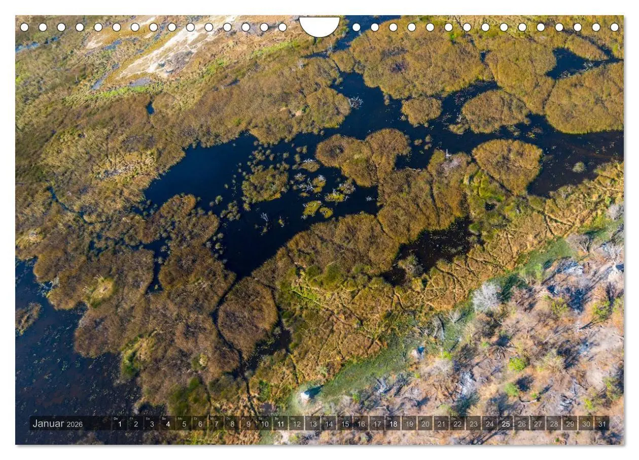 Bild: 9783516093636 | Okavango - Das Delta von oben (Wandkalender 2026 DIN A4 quer),...