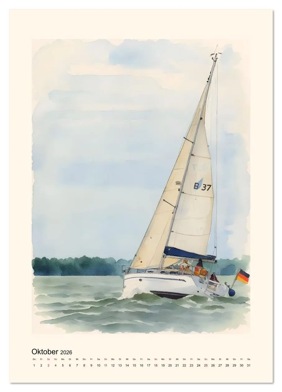 Bild: 9783516613636 | Unter Segeln über's Ijsselmeer (Wandkalender 2026 DIN A4 hoch),...