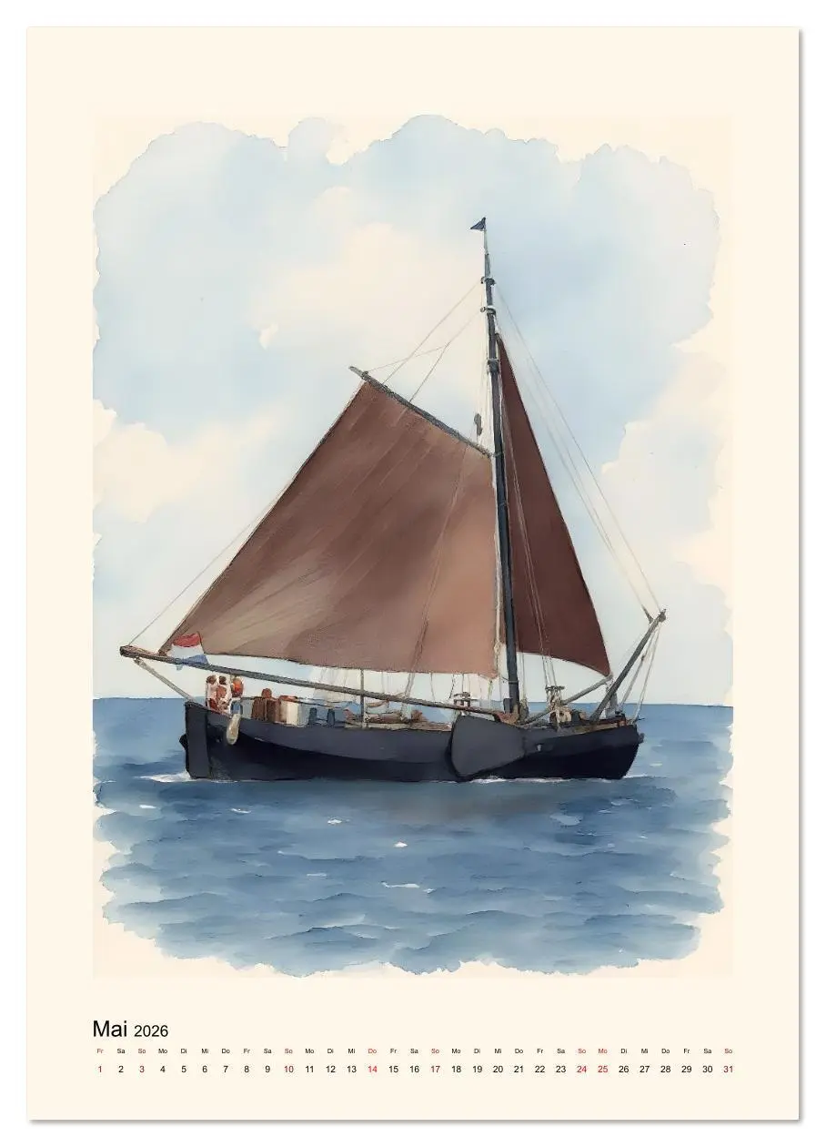 Bild: 9783516613636 | Unter Segeln über's Ijsselmeer (Wandkalender 2026 DIN A4 hoch),...