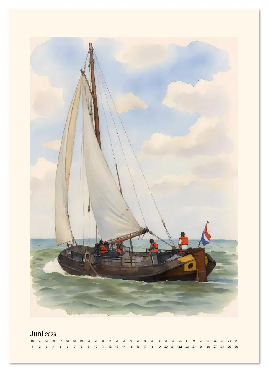 Bild: 9783516613636 | Unter Segeln über's Ijsselmeer (Wandkalender 2026 DIN A4 hoch),...