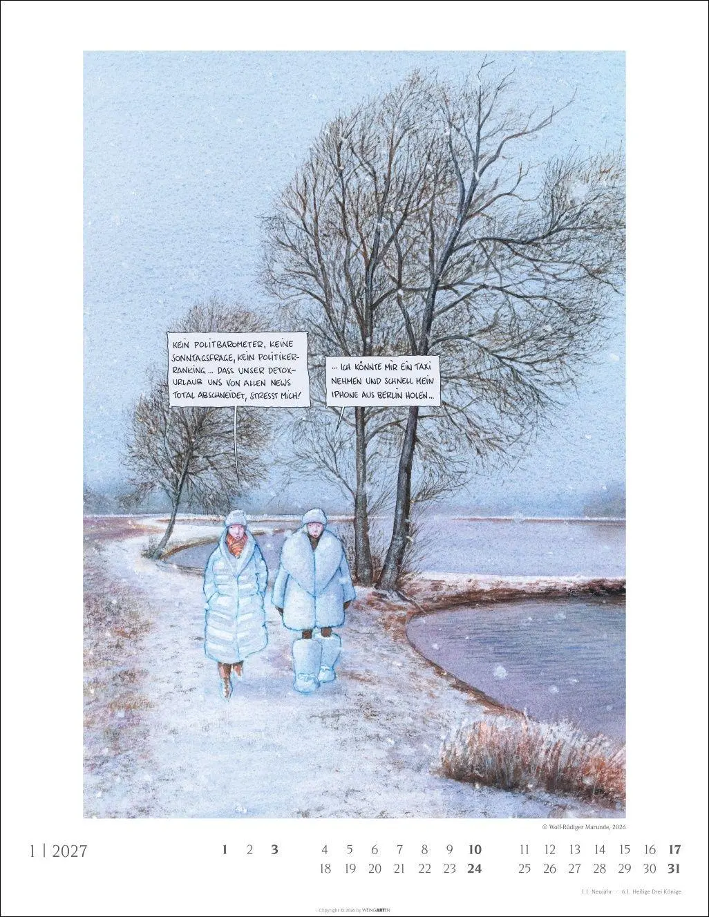 Bild: 9783839903636 | Marunde Kalender 2027 | Wolf-Rüdiger Marunde | Kalender | 14 S. | 2027