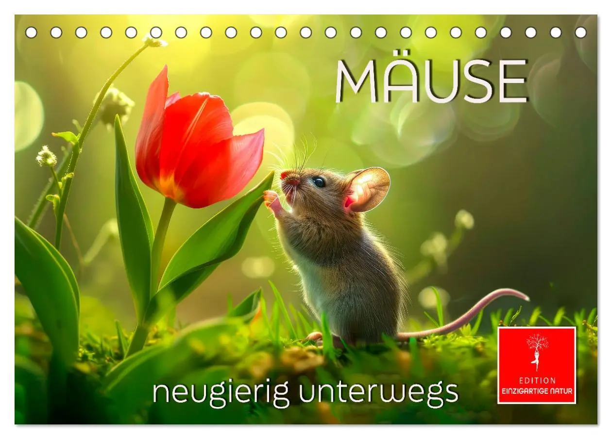 Cover: 9783457443736 | Mäuse - neugierig unterwegs (Tischkalender 2026 DIN A5 quer),...