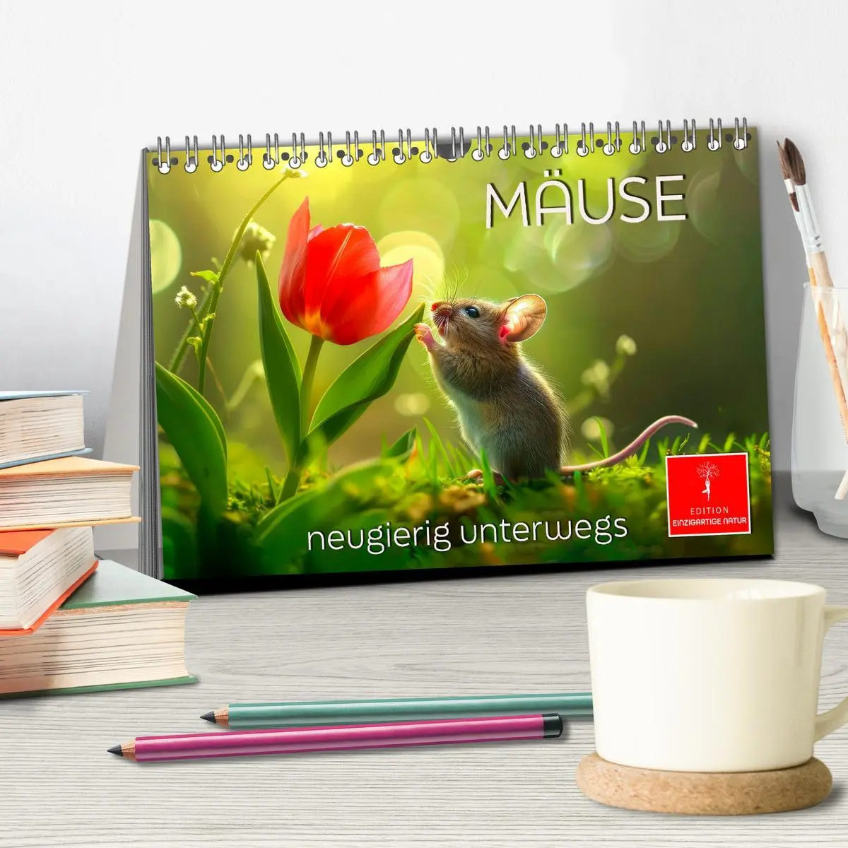 Bild: 9783457443736 | Mäuse - neugierig unterwegs (Tischkalender 2026 DIN A5 quer),...