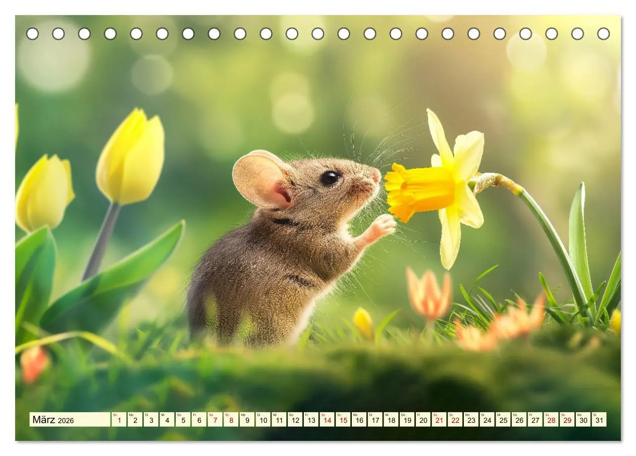 Bild: 9783457443736 | Mäuse - neugierig unterwegs (Tischkalender 2026 DIN A5 quer),...