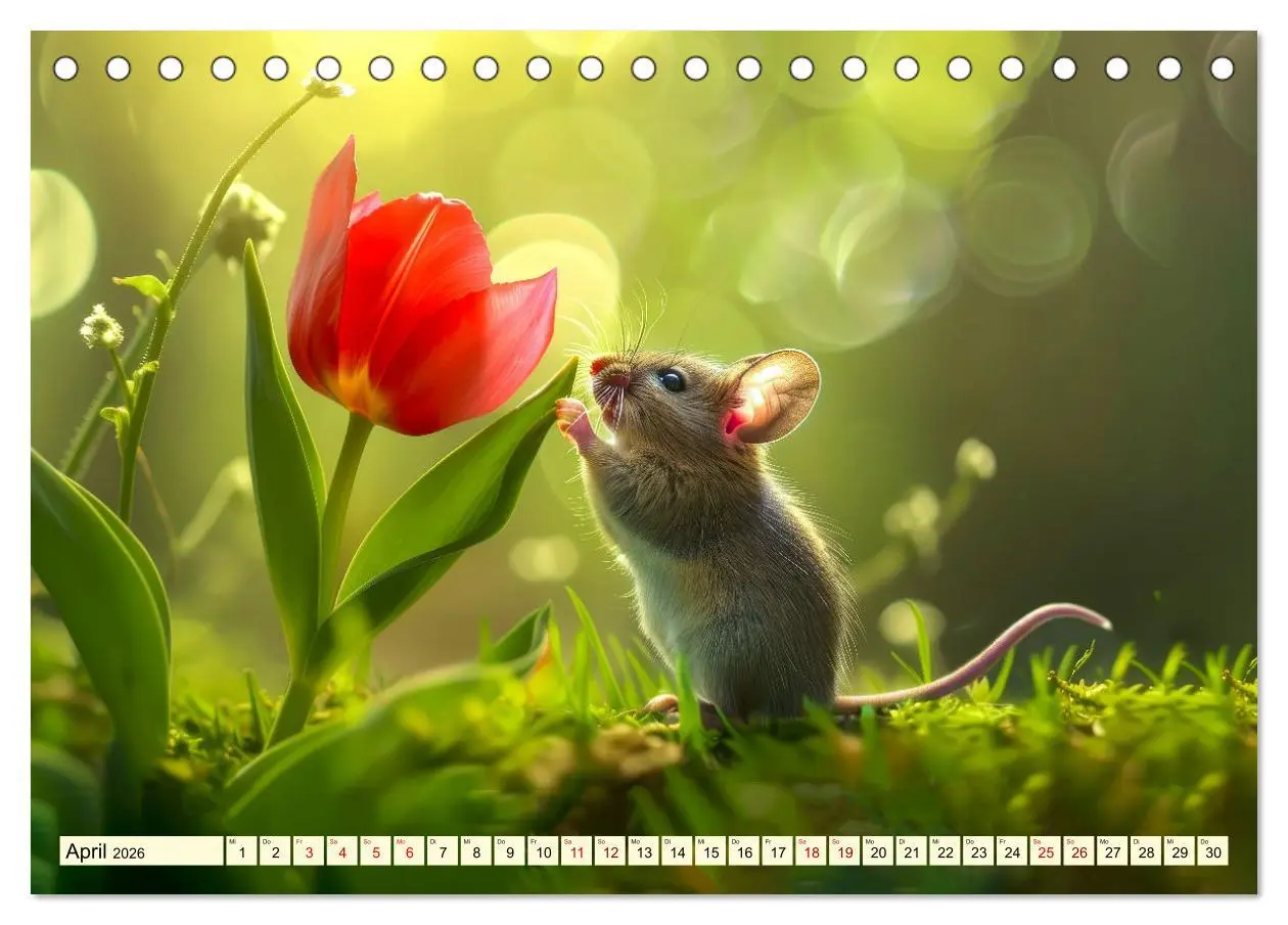 Bild: 9783457443736 | Mäuse - neugierig unterwegs (Tischkalender 2026 DIN A5 quer),...
