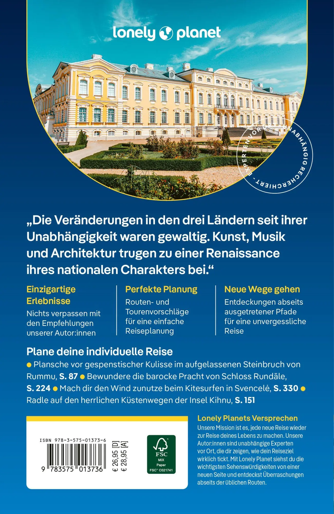 Rückseite: 9783575013736 | LONELY PLANET Reiseführer Estland, Lettland &amp; Litauen | Deutschland