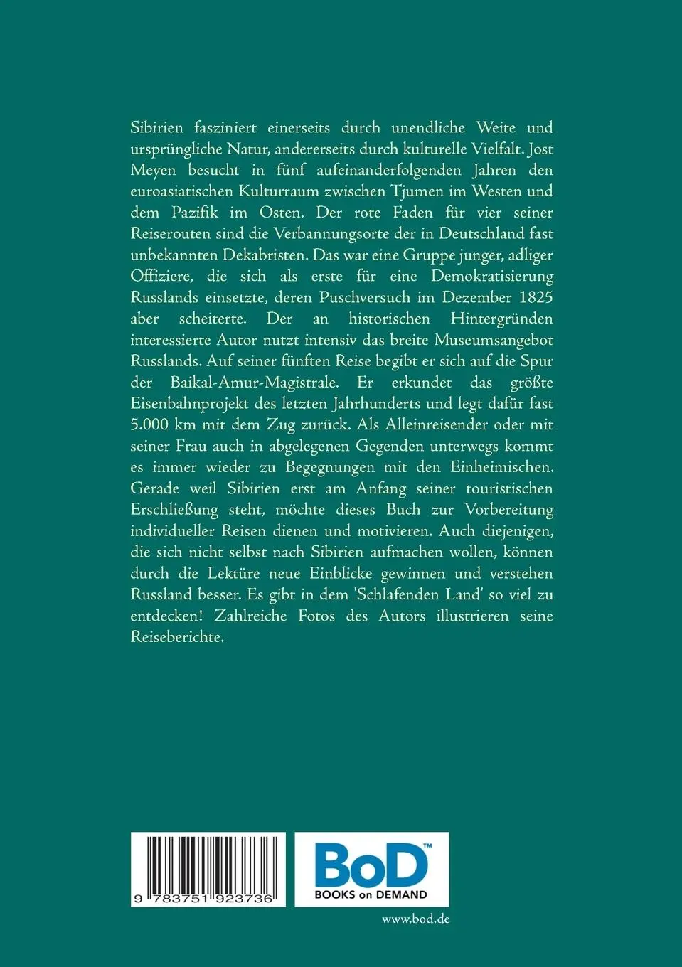 Rückseite: 9783751923736 | Fünf Reisen in Sibirien | Alles begann mit der Prinzessin von Sibirien