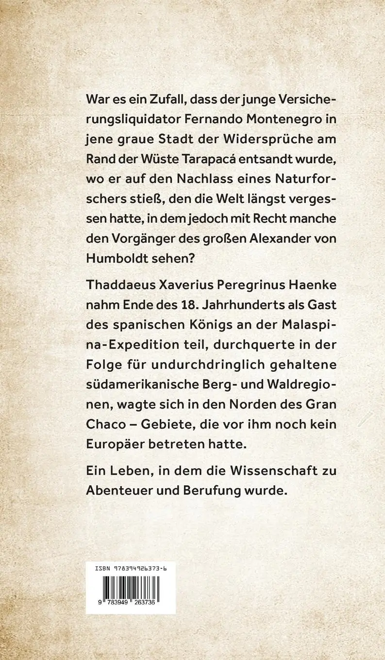 Rückseite: 9783949263736 | Thaddaeus Xaverius Peregrinus Haenke | Dietrich Angerstein | Buch