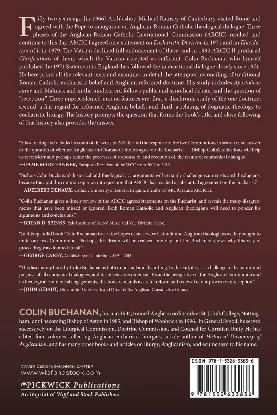 Rückseite: 9781532633836 | Did the Anglicans and Roman Catholics Agree on the Eucharist? | Buch