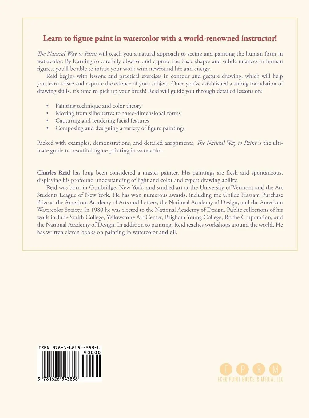 Rückseite: 9781626543836 | The Natural Way to Paint | Charles Reid | Buch | Englisch | 2016