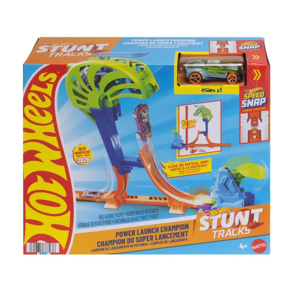 Cover: 194735333936 | Hot Wheels Stunt Tracks Power Launch Champion | Fensterkarton | JHK75