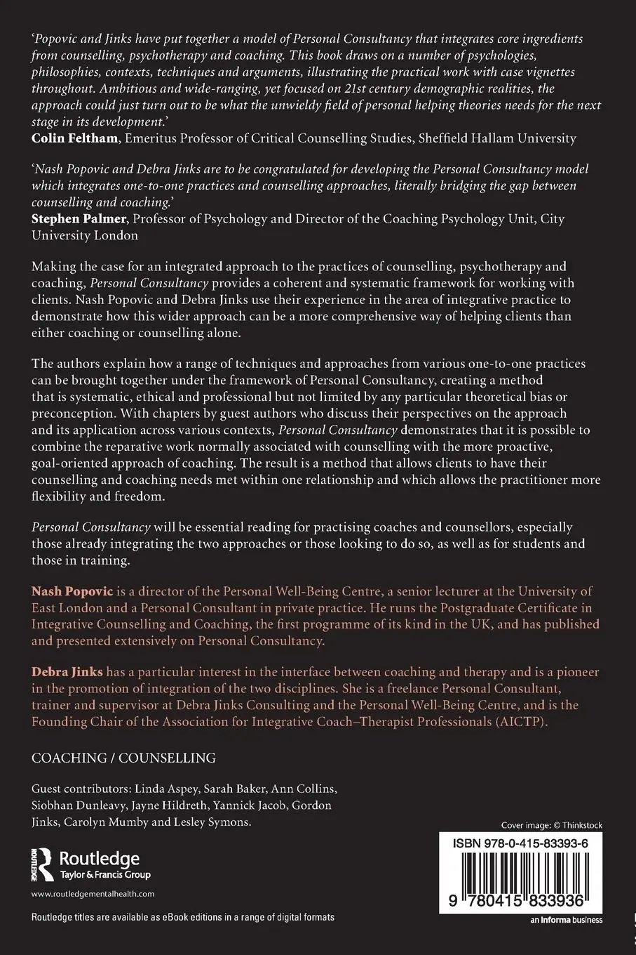 Rückseite: 9780415833936 | Personal Consultancy | Nash Popovic (u. a.) | Taschenbuch | Englisch