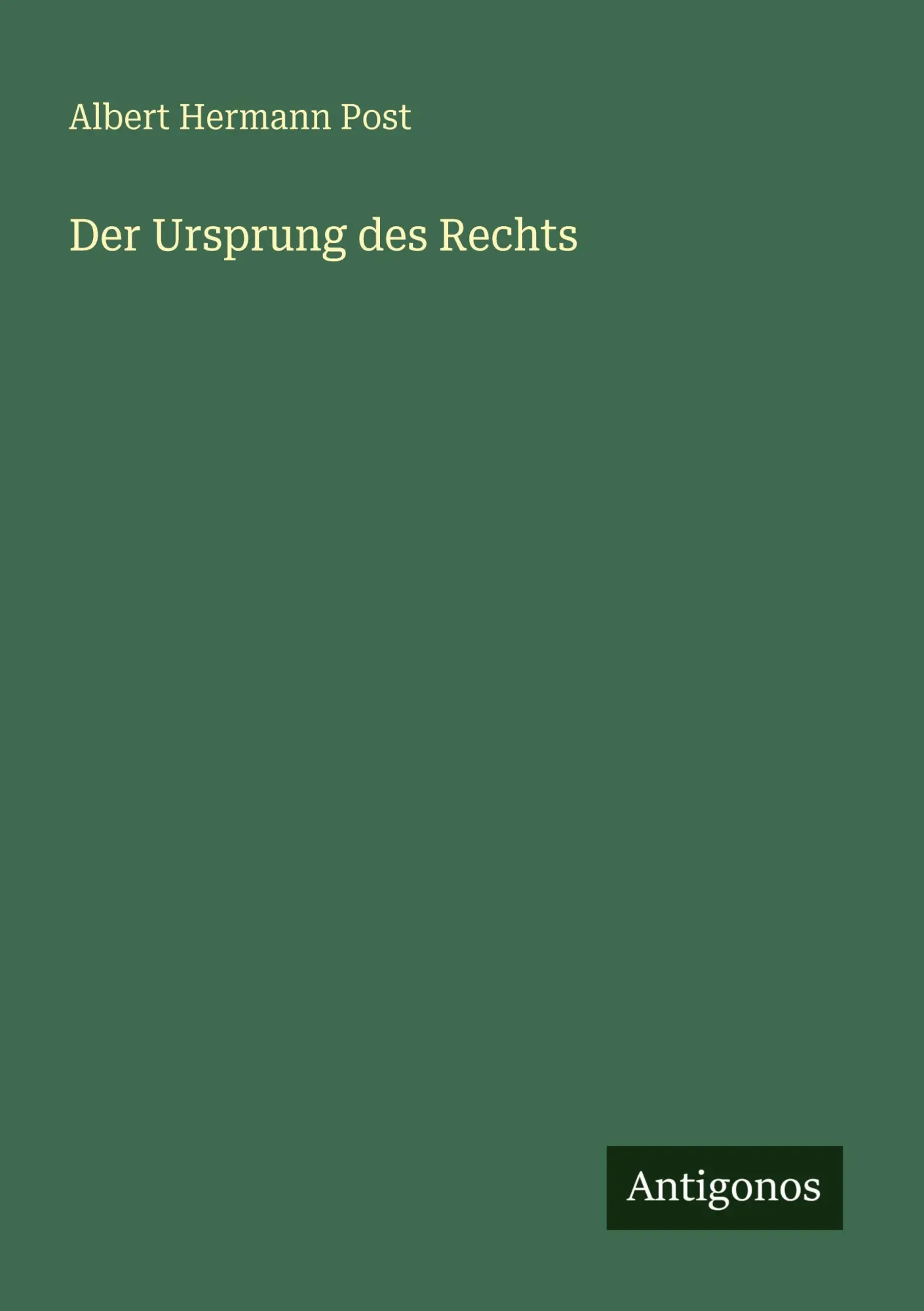 Der Ursprung des Rechts