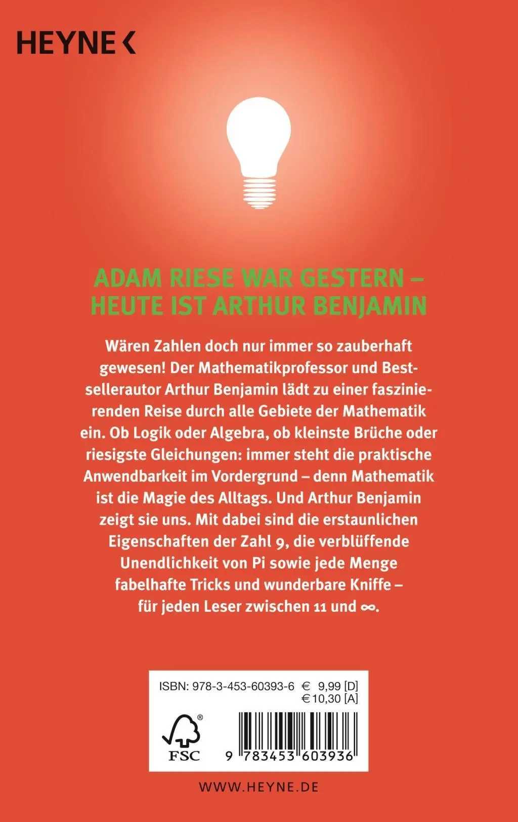 Bild: 9783453603936 | Mathe-Magie für Durchblicker | Arthur Benjamin | Taschenbuch | 400 S.