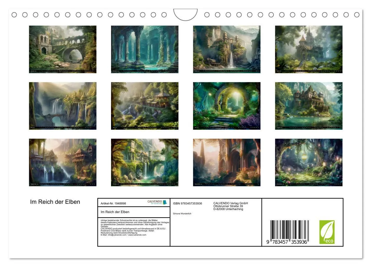 Bild: 9783457353936 | Im Reich der Elben (Wandkalender 2026 DIN A4 quer), CALVENDO...