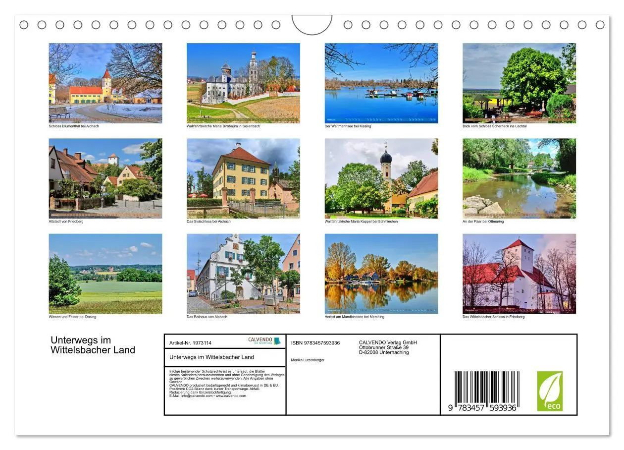 Bild: 9783457593936 | Unterwegs im Wittelsbacher Land (Wandkalender 2026 DIN A4 quer),...