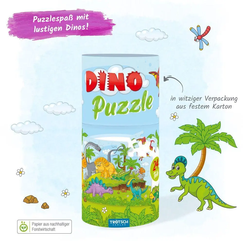 Bild: 4251901504036 | Trötsch Puzzle Dinosaurier | Puzzlespaß Reisebegleiter | Co.KG | 2022
