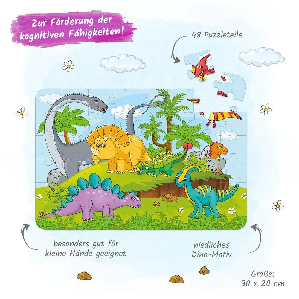Bild: 4251901504036 | Trötsch Puzzle Dinosaurier | Puzzlespaß Reisebegleiter | Co.KG | 2022