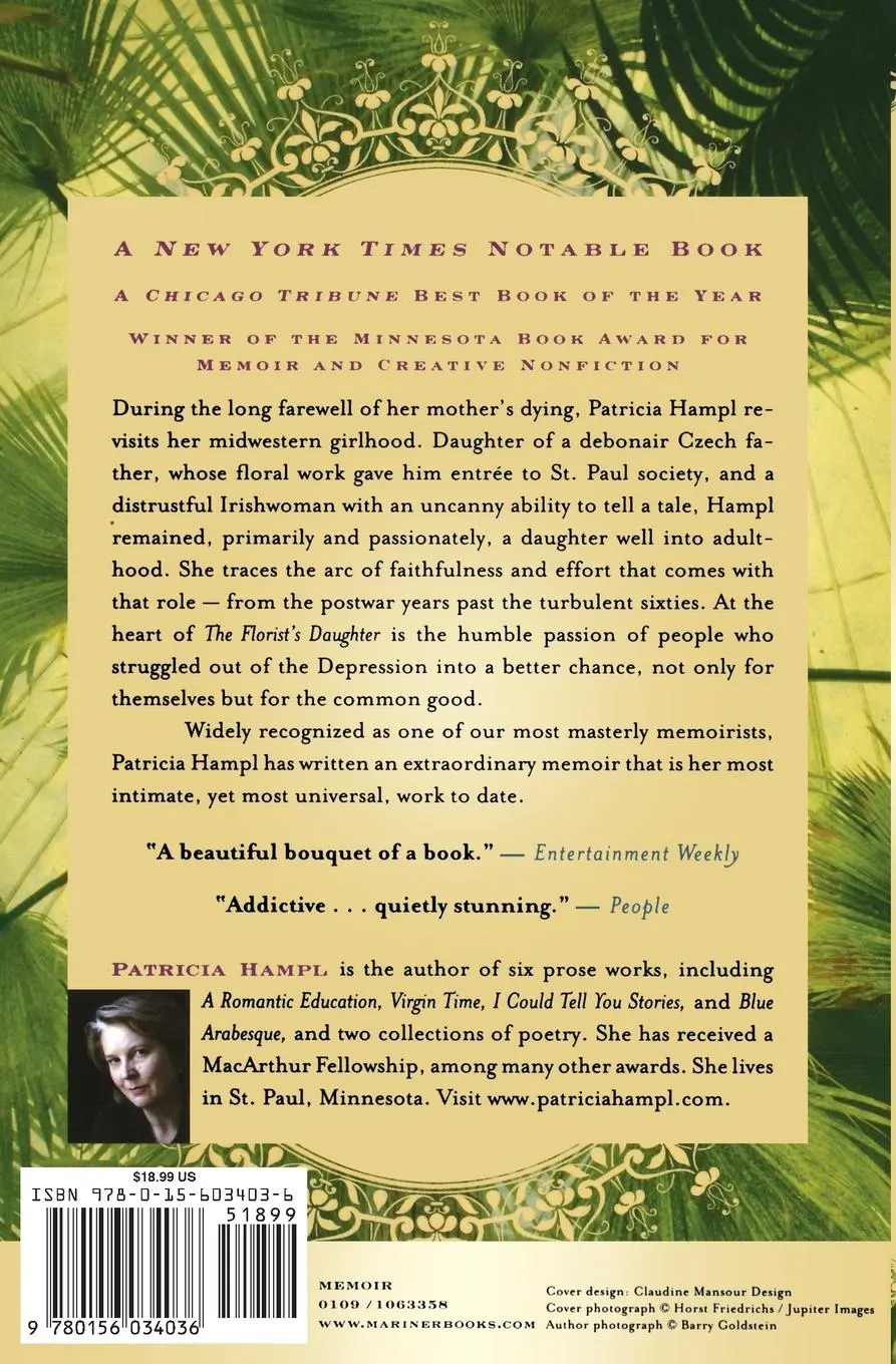 Rückseite: 9780156034036 | The Florist's Daughter | Patricia Hampl | Taschenbuch | Englisch