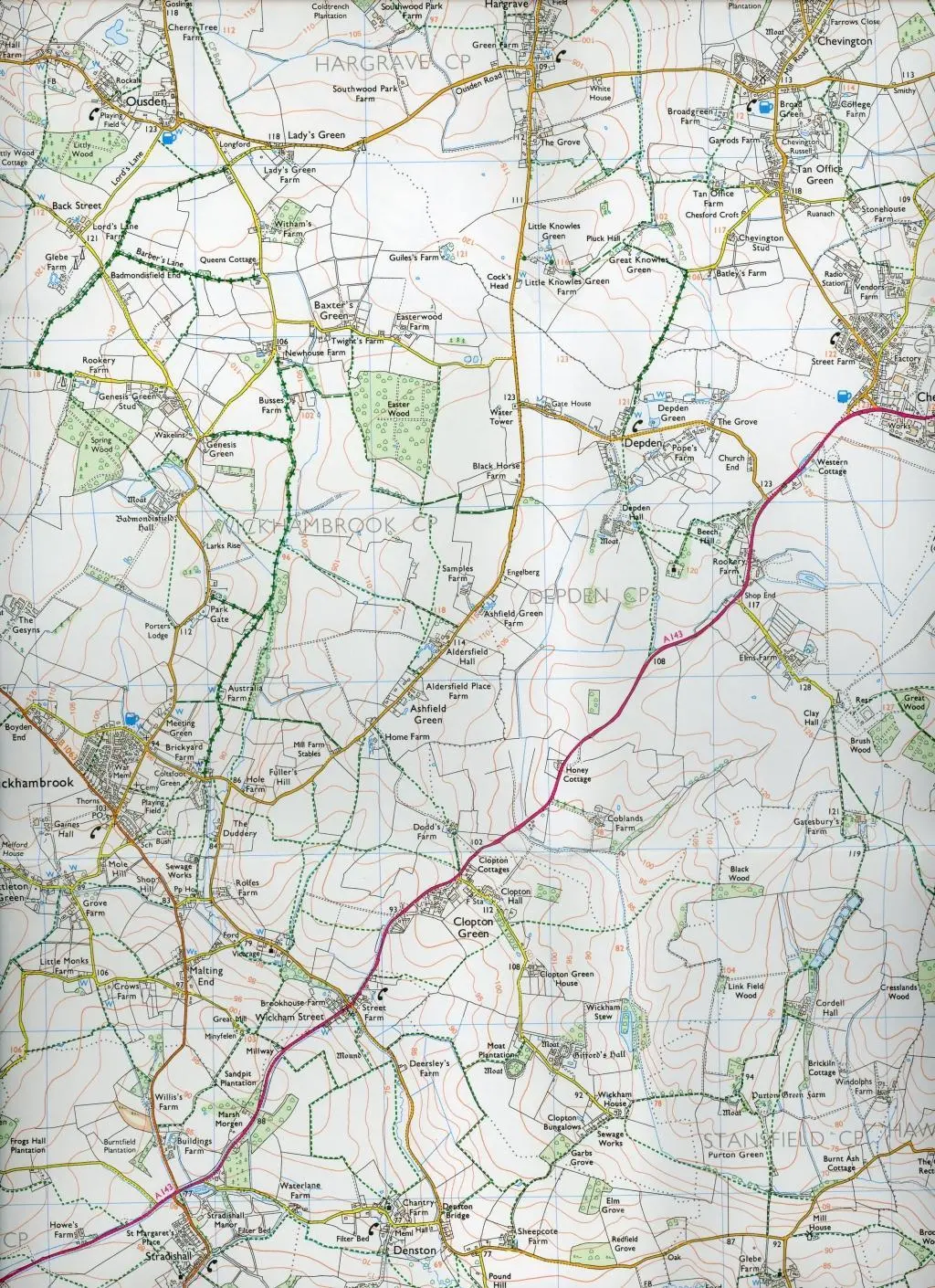Bild: 9780319244036 | Newmarket and Haverhill, Barrow, Clare and Kedington | Ordnance Survey