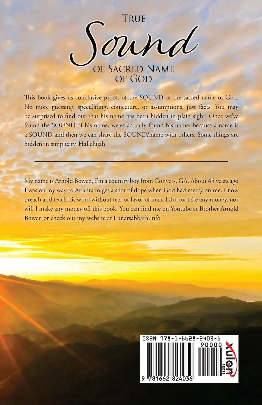 Rückseite: 9781662824036 | True Sound of Sacred Name of God | Brother Arnold Bowen | Taschenbuch