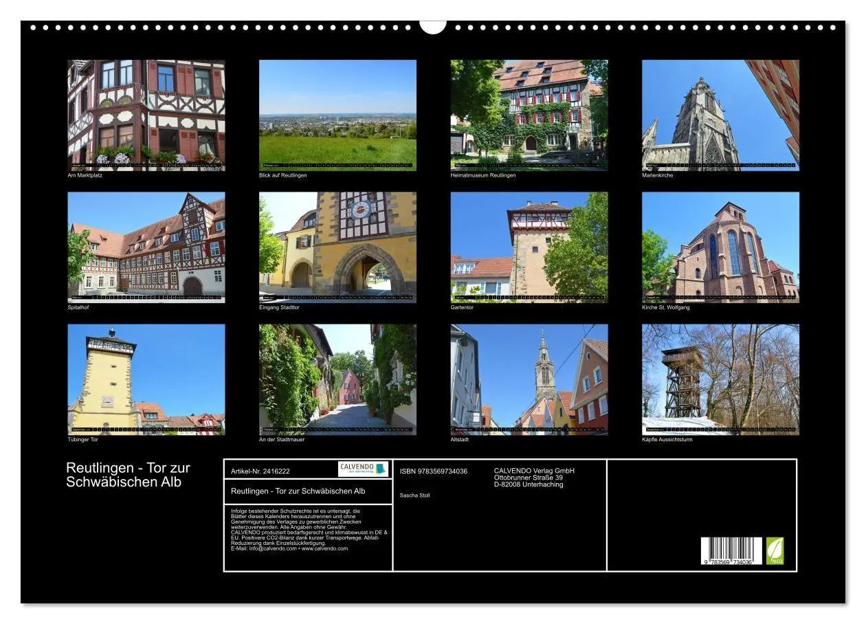 Bild: 9783569734036 | Reutlingen - Tor zur Schwäbischen Alb (Wandkalender 2027 DIN A2...