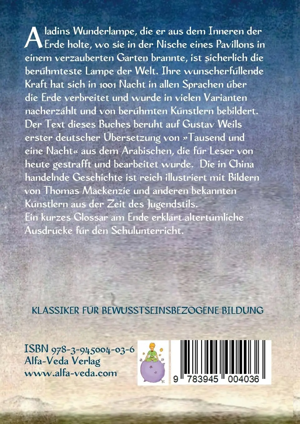 Rückseite: 9783945004036 | Aladin und die Wunderlampe | Nacht | Taschenbuch | Paperback | 124 S.