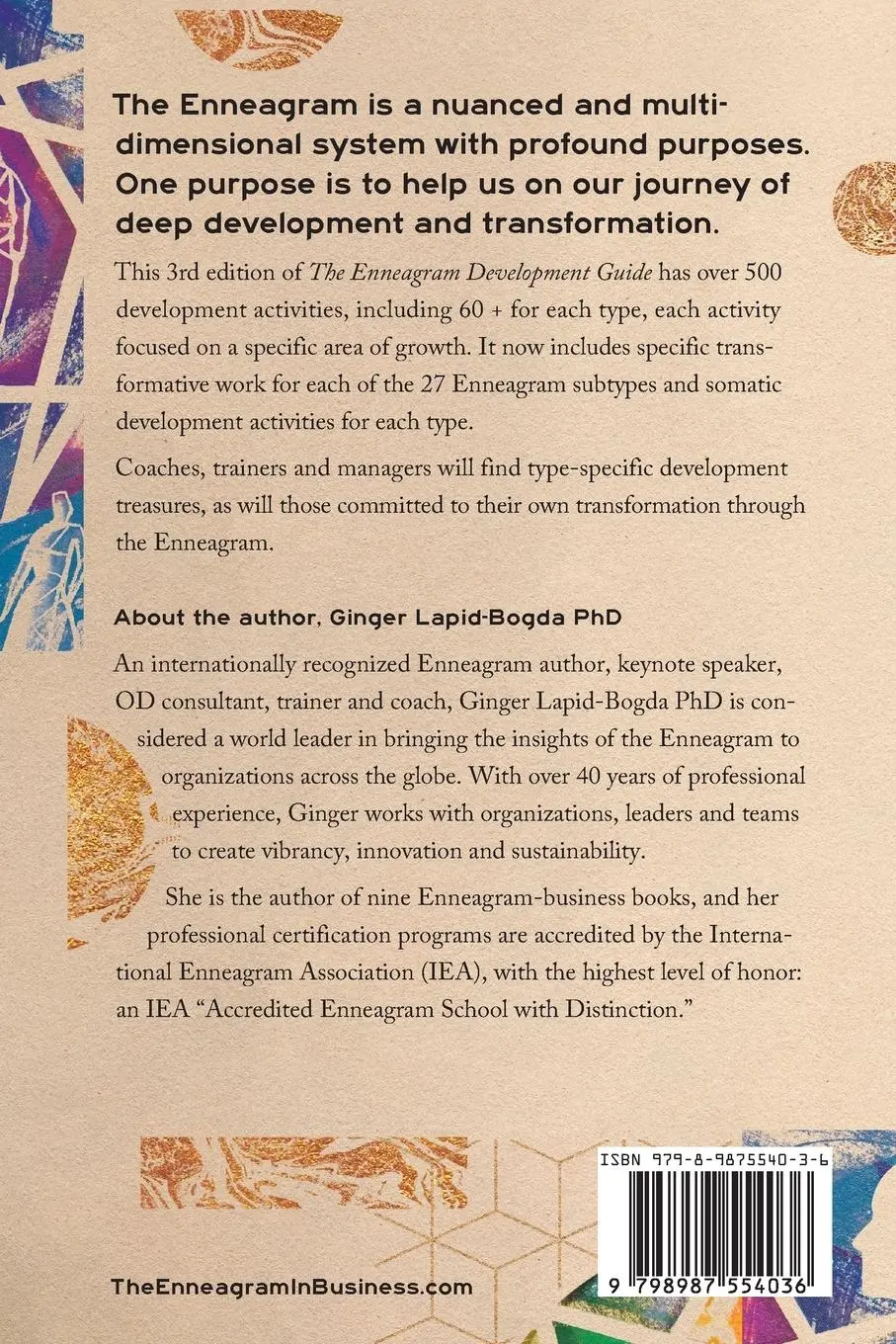 Rückseite: 9798987554036 | The Enneagram Development Guide | Ginger Lapid-Bogda | Taschenbuch