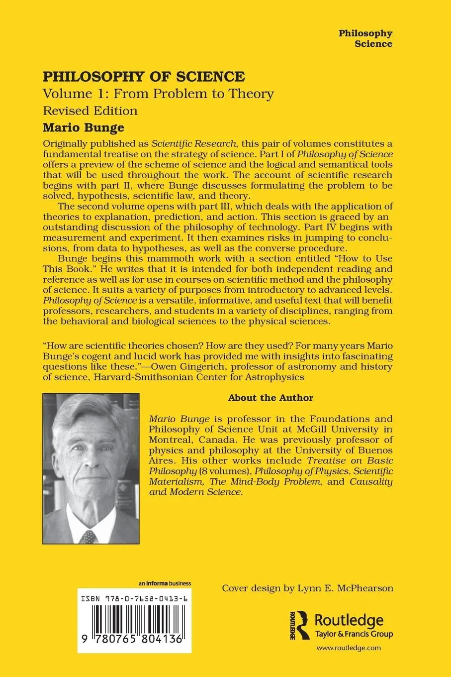 Rückseite: 9780765804136 | Philosophy of Science | Volume 1, From Problem to Theory | Mario Bunge