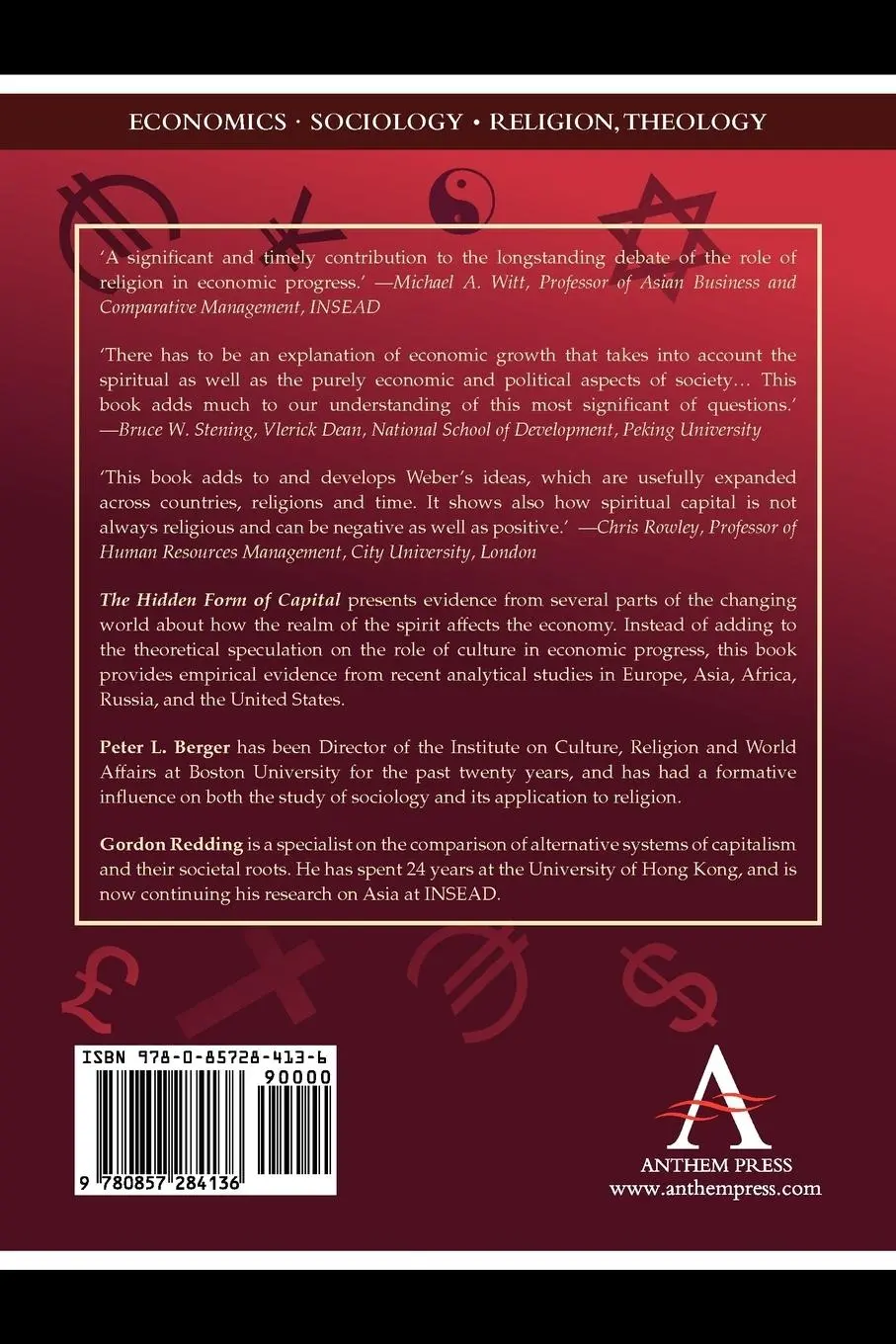 Rückseite: 9780857284136 | The Hidden Form of Capital | Spiritual Influences in Societal Progress